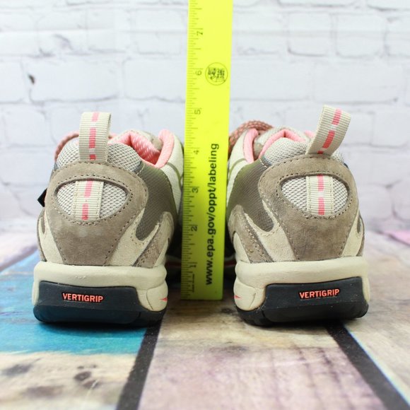 LL Bean Brown Leather Mesh Vertigrip Hiking Trail Sneakers 6 M - Picture 8 of 9